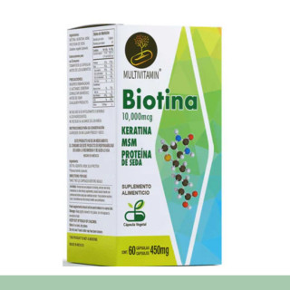 CAPS.D. MULTIVITAMIN® BIOTINA, MSM, PROTEINA DE SEDA CJA.FCO.60pz Clave:2221