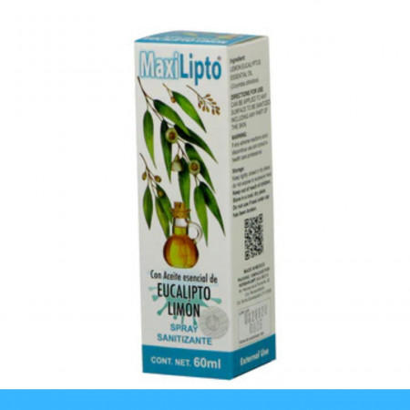 SPRAY SAN. MAXILIPTO® EUCALIPTO LIMON CJA.FCO.60ml Clave:8209