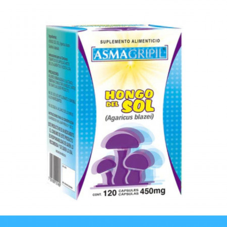 CAPS.D. ASMAGRIPIL® HONGO DE SOL CJA.FCO.120pz Clave:2146