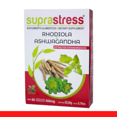 CAPS.D. SUPRASTRESS® RHODIOLA Y ASHWAGANDHA CJA.60pz Clave:2070