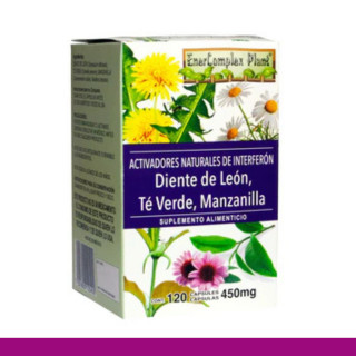 CAPS.D. ENERCOMPLEX PLANT® DIENTE.L, TE VERDE, MANZ. CJA.FCO.120pz Clave:2040