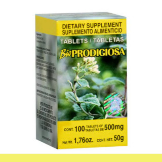 TABS. BIOPRODIGIOSA® HOJAS DE SAÑATE CJA.FCO.100pz Clave:8648