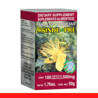 TABS. BIOSINDEPRE® HIERICO FLORES CJA.FCO.100pz Clave:8649