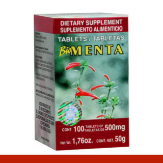 TABS. BIOMENTA® POLEO DE MONTE CJA.FCO.100pz Clave:8650
