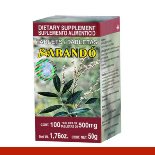 TABS. BIOARANDO® HOJAS DE ARANDO CJA.FCO.100pz Clave:8652