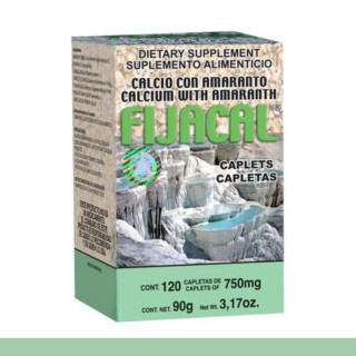 CAPLTS. FIJACAL® CALCIO CON AMARANTO CJA.FCO.120pz Clave:8694