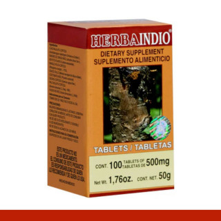 TABS. HERBAINDIO® CUACHALALATE COMPUESTO CJA.FCO.100pz Clave:8696