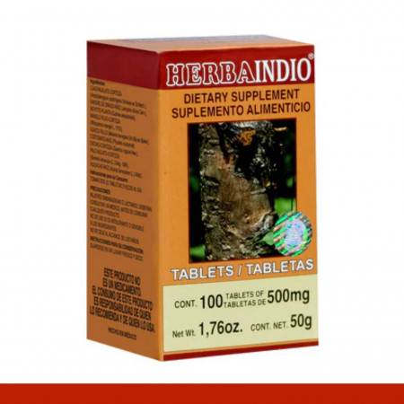 TABS. HERBAINDIO® CUACHALALATE COMPUESTO CJA.FCO.100pz Clave:8696