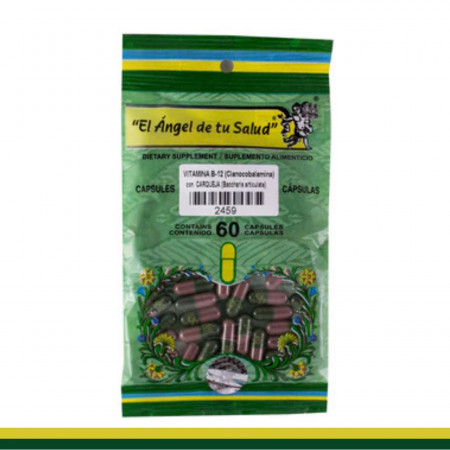 CAPS.D. CARQUEJA con VITAMINA B12  BSA.60pz Clave:2459