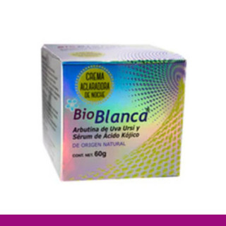CREMA A.N. BIOBLANCA® ARBUTINA, ACIDO KOJICO (NOCHE) CJA.TARRO 60g Clave:3174