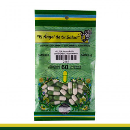 CAPS.D. VALINA  con MAGNESIO BSA.60pz Clave:2467