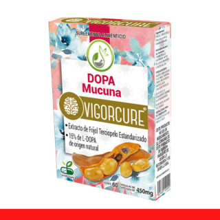 CAPS.D. VIGORCURE® DOPA MUCUNA (Frijol terciopelo) CJA.BL.60pz Clave:2222