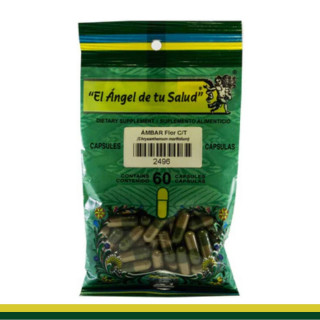 CAPS.D. AMBAR Flor C/T BSA.60pz Clave:2496