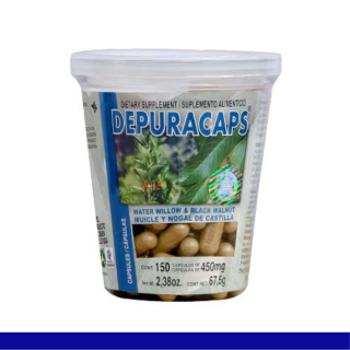 CAPS.D. DEPURACAPS® MUICLE Y NOGAL DE CASTILLA VASO 150pz Clave:2211