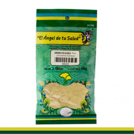 PVO. GINSENG DE ALASKA Raíz BSA.60g Clave:6620