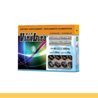 CAPS.B. KITVITALITO® COMPLEJO B Y BIOFLAVONOIDES CJA.60pz Clave:2169
