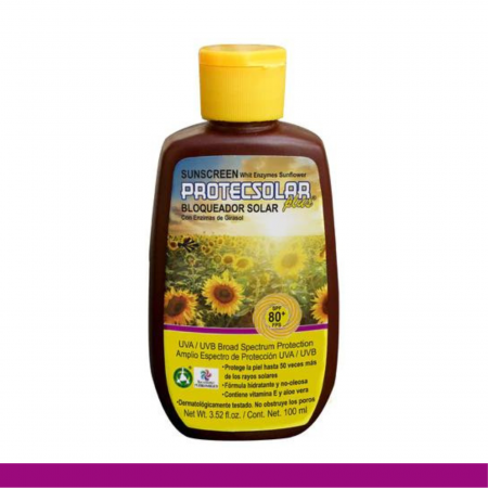 BLOQ.S. PROTECSOLAR PLUS® CON ENZIMAS DE GIRASOL BOT.100ml Clave:3119