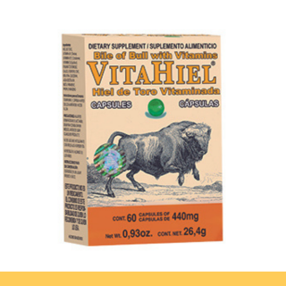 CAPS.B. VITAHIEL® HIEL DE TORO VITAMINADA CJA.60pz Clave:2059