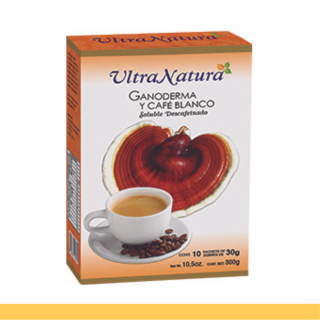 PVO.SOL. ULTRANATURA® GANODERMA, CAFE BCO. DESCAF. CJA.10sobr.x30g Clave:2605