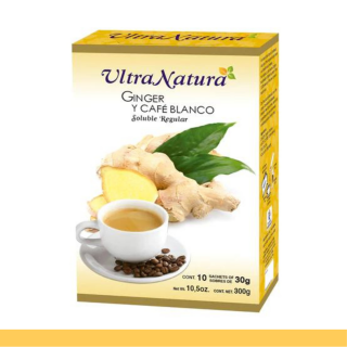 PVO.SOL. ULTRANATURA® JENGIBRE Y CAFE BCO. REGULAR CJA.10sobr.x30g Clave:2606