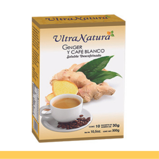 PVO.SOL. ULTRANATURA® JENGIBRE Y CAFE BCO. DESCAF. CJA.10sobr.x30g Clave:2607