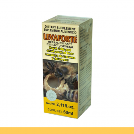 EXTCTO.V. LEVAFORTE® LEVADURA DE CERVEZA Y JALEA REAL CJA.FCO.60ml Clave:4006