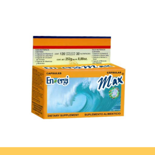 CAPS.B. ENERGIMAX® JALEA REAL, LEVADURA.C. Y VITAMINAS CJA.30x4pz Clave:1948