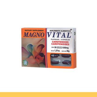 CAPS.B. MAGNOVITAL® CAROTENOIDES CJA.FCO.30pz Clave:2106