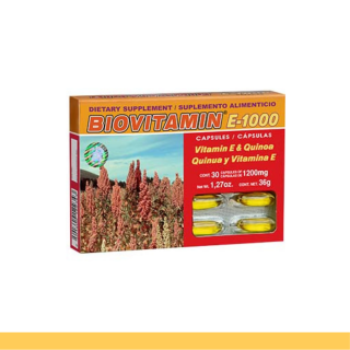 CAPS.B. BIOVITAMIN® QUINUA Y VITAMINA E CJA.30pz Clave:2234