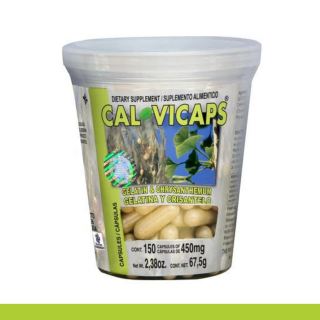 CAPS.D. CALVICAPS® GELATINA Y CRISANTELO VASO 150pz Clave:2217