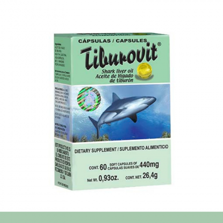 CAPS.B. TIBUROVIT® AC. HIGADO DE TIBURON CJA.60pz Clave:1942