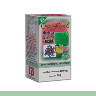 CAPS.D. OSTIOCURE® MORINGA, COLAGENO Y MSM CJA.FCO.60pz Clave:1970