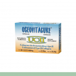 CAPS.D. OSEOVITACURE® COLAGENO SIN DESNATURALIZAR TIPO II CJA.60pz Clave:1989