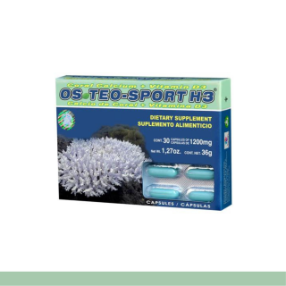 CAPS.B. OSTEO-SPORT H3® CALCIO DE CORAL Y VITAMINA D3 CJA.30pz Clave:2237