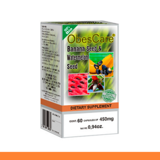 CAPS.D. OBESCARE® SEMILLAS DE PLATANO Y SANDIA CJA.FCO.60pz Clave:2003