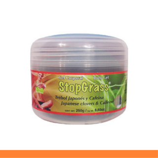 GEL COR. STOPGRASS® TREBOL JAPONES Y CAFEINA TARRO 250g Clave:3111
