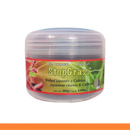 GEL COR. STOPGRASS® TREBOL JAPONES Y CAFEINA TARRO 250g Clave:3111