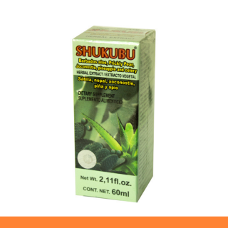 EXTCTO.V. SHUKUBU® SABILA, NOPAL, XOCONOSTLE, PIÑA Y A. CJA.FCO.60ml Clave:4005