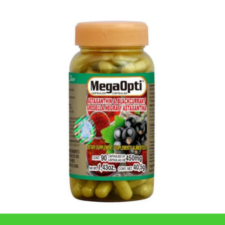 CAPS.D. MEGAOPTI® GROSELLA NEGRA Y ASTAXANTINA FCO.90pz Clave:2225