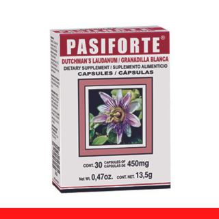 CAPS.D. PASIFORTE® GRANADILLA BLANCA CJA.30pz Clave:2015