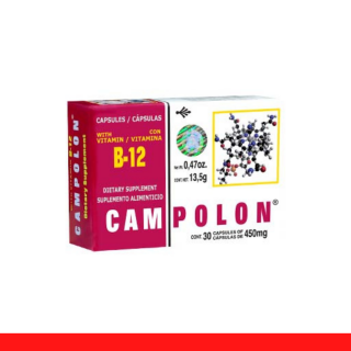 CAPS.D. CAMPOLON® VITAMINA B12 CJA.30pz Clave:2027