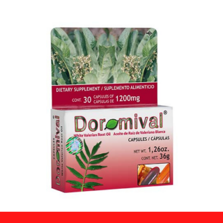 CAPS.B. DORMIVAL® VALERIANA BLANCA CJA.30pz Clave:2109