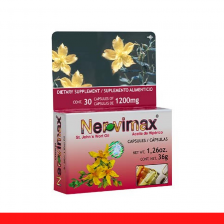 CAPS.B. NERVIMAX® ACEITE DE HIPERICO CJA.30pz Clave:2113