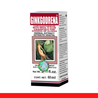 EXTCTO.V. GINKGODRENA® CRISANTELO, GINSENG DE ALASKA CJA.FCO.60ml Clave:3838