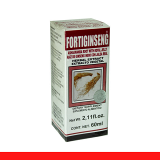 EXTCTO.V. FORTIGINSENG® GINSENG INDIO Y JALEA REAL CJA.FCO.60ml Clave:3991