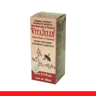 EXTCTO.V. VITAJELLY® JALEA REAL Y TIAMINA CJA.FCO.60ml Clave:4014