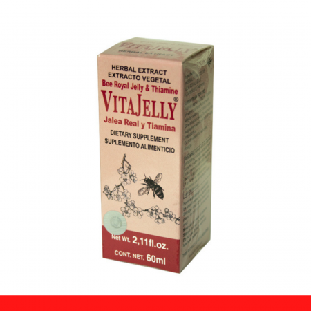 EXTCTO.V. VITAJELLY® JALEA REAL Y TIAMINA CJA.FCO.60ml Clave:4014