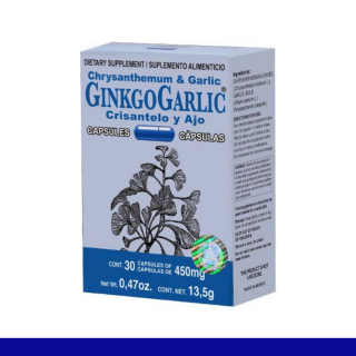 CAPS.D. GINKGOGARLIC® CRISANTELO Y AJO CJA.30pz Clave:2051