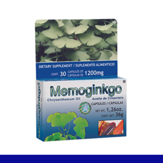 CAPS.B. MEMOGINKGO® ACEITE DE CRISANTELO CJA.30pz Clave:2110