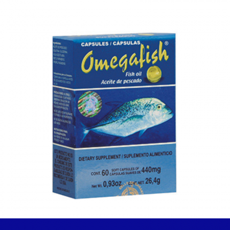 CAPS.B. OMEGAFISH® ACEITE DE PESCADO CJA.60pz Clave:2124